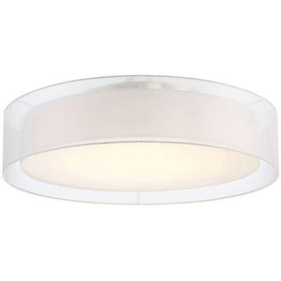 Metropolis LED Brushed Nickel Semi Flush Mount Ceiling Light 30in Semi Flush Modern Forms