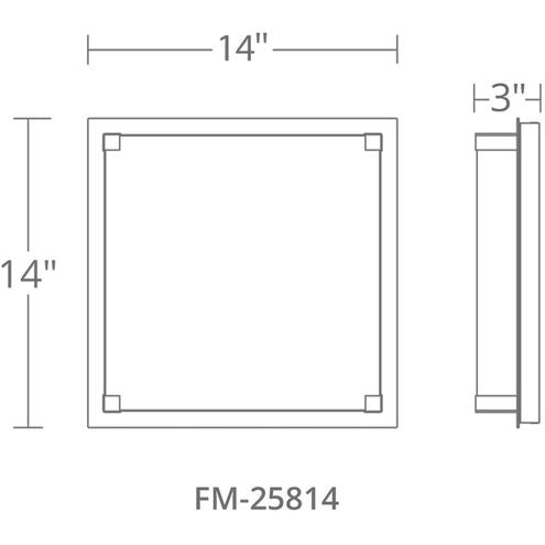 Vodka Flush Mount Ceiling Light LED 14 inch Chrome Flush Mount Modern Forms
