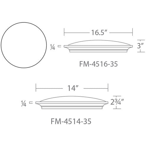 Puck Flush Mount Ceiling Light in 14in LED 14 inch Brushed Nickel Flush Mount Modern Forms