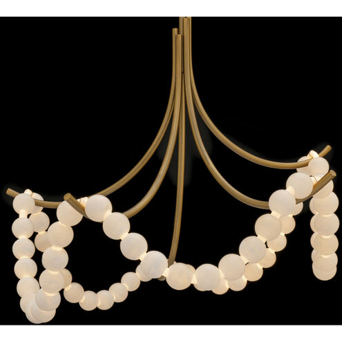 Parel 1 Light 46 inch Aged Brass Semi-Flush Mount Ceiling Light Semi Flush Modern Forms