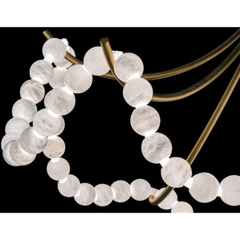 Parel 1 Light 46 inch Aged Brass Semi-Flush Mount Ceiling Light Semi Flush Modern Forms