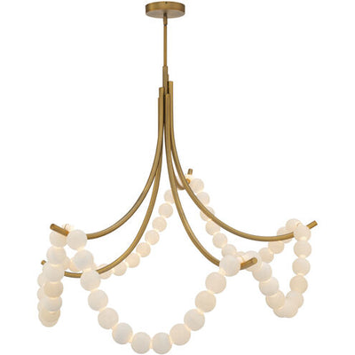 Parel 1 Light 46 inch Aged Brass Semi-Flush Mount Ceiling Light Semi Flush Modern Forms
