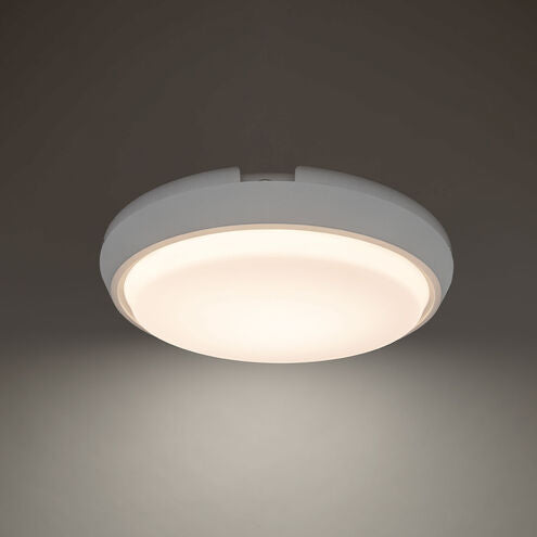 Zenith LED 15 inch Titanium Flush Mount Ceiling Light in 3000K Has EM Backup Battery Flush Mount Modern Forms