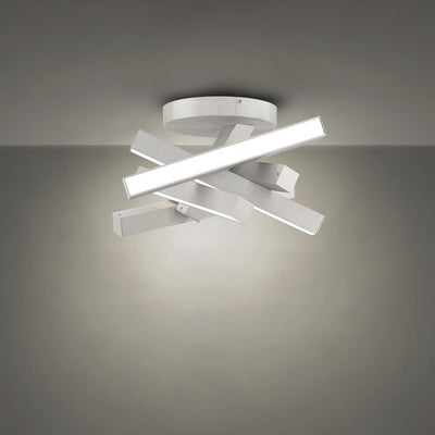 Chaos 1 Light 17.3 inch Brushed Aluminum Semi-Flush Mount Ceiling Light Semi Flush Modern Forms