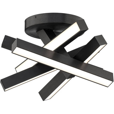 Chaos Semi-Flush Mount Ceiling Light 1 Light 17.3 inch Black Semi Flush Modern Forms