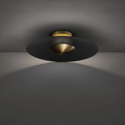 Brody 1 Light 22 inch Black with Aged Brass Semi-Flush Mount Ceiling Light Semi Flush Modern Forms