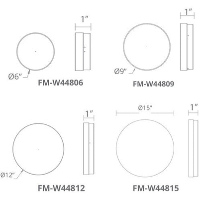 Pi 1 Light 12 inch Black Flush Mount Ceiling Light Flush Mount Modern Forms