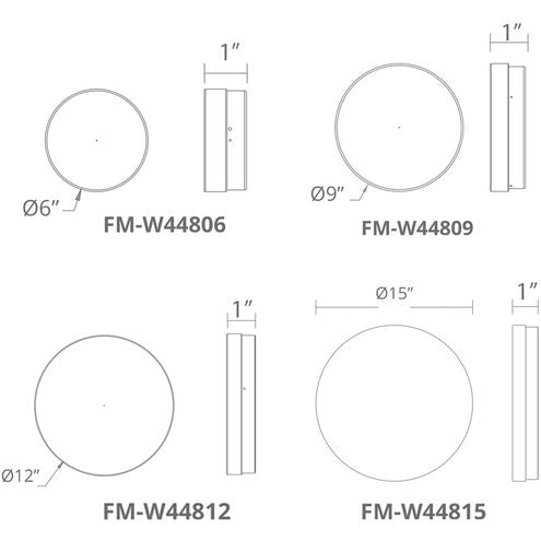 Pi LED Black Flush Mount Ceiling Light 3500K 6in Flush Mount Modern Forms