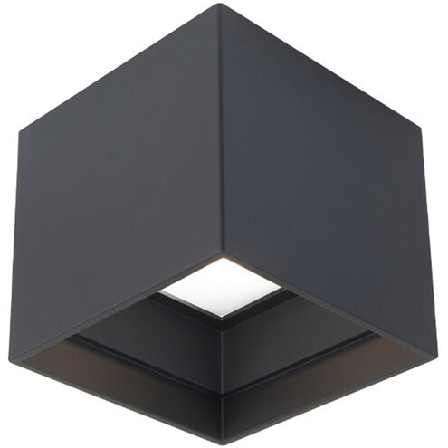 Kube 1 Light 5 inch Black Outdoor Flush Mount Exterior Modern Forms