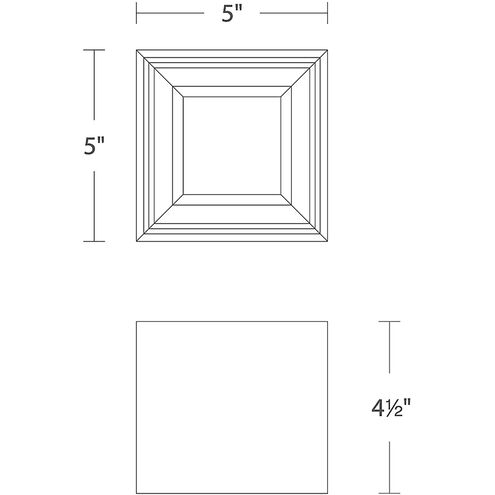 Kube 1 Light 5 inch White Outdoor Flush Mount Exterior Modern Forms