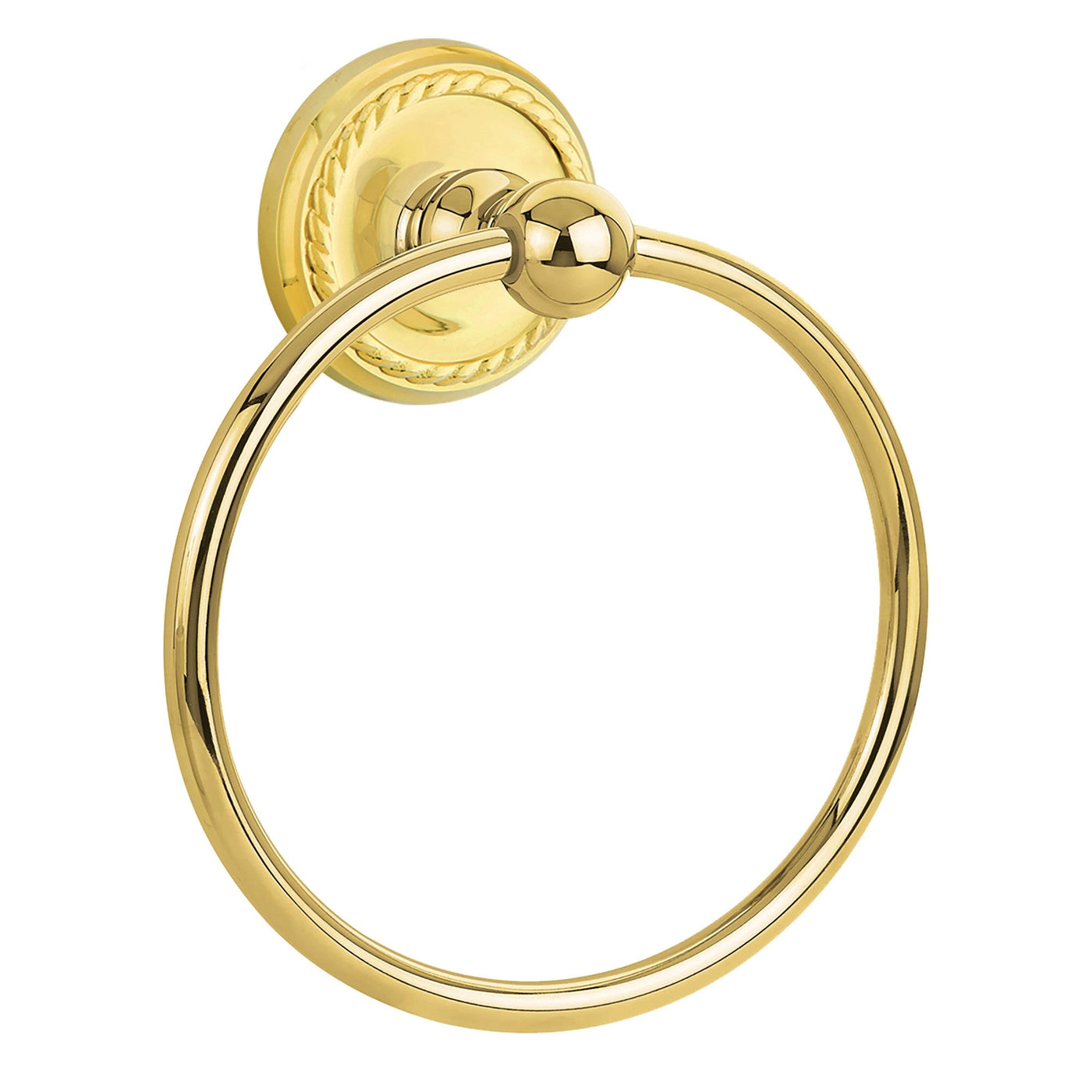 6 7/8 Inch Traditional Brass Towel Ring (Several Finishes Available)  EMTEK