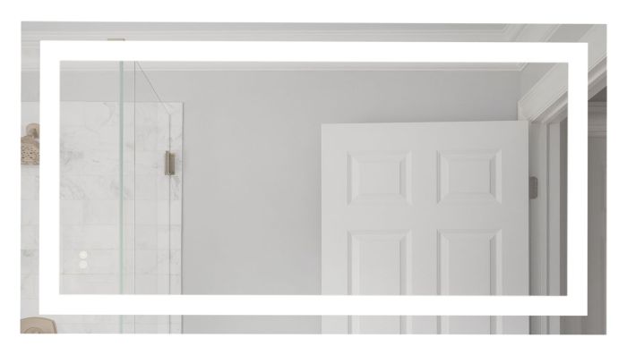 60" x 32" x 1.8" Rectangle LED Mirror, defogger & dimmer, 3000K/4000K/5000K Mirror Craftmade