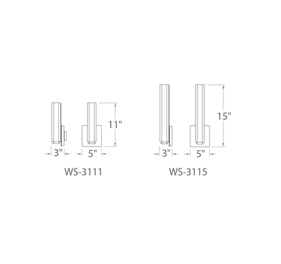 Modern Forms Vogue 11" Tall LED Bathroom Sconce Wall Sconce Modern Forms