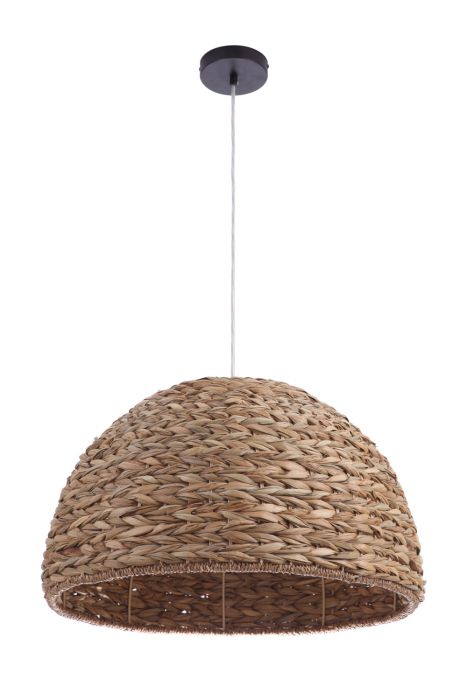 Natural Pendant 1 Light Pendant w/ Woven Sea Grass Dome Pendant Craftmade