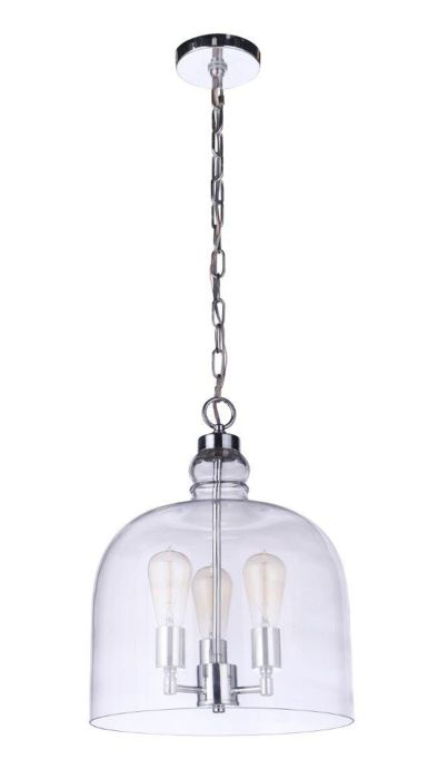 Jackson 3 Light Pendant, Chrome Pendant Craftmade