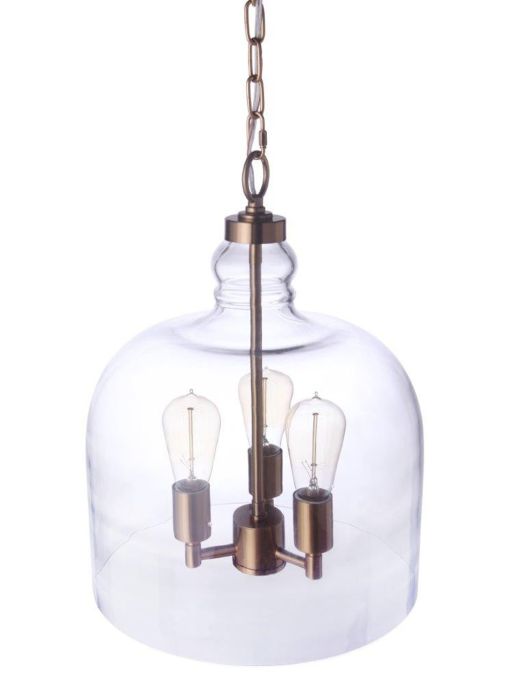 Jackson 3 Light Pendant, Satin Brass Pendant Craftmade