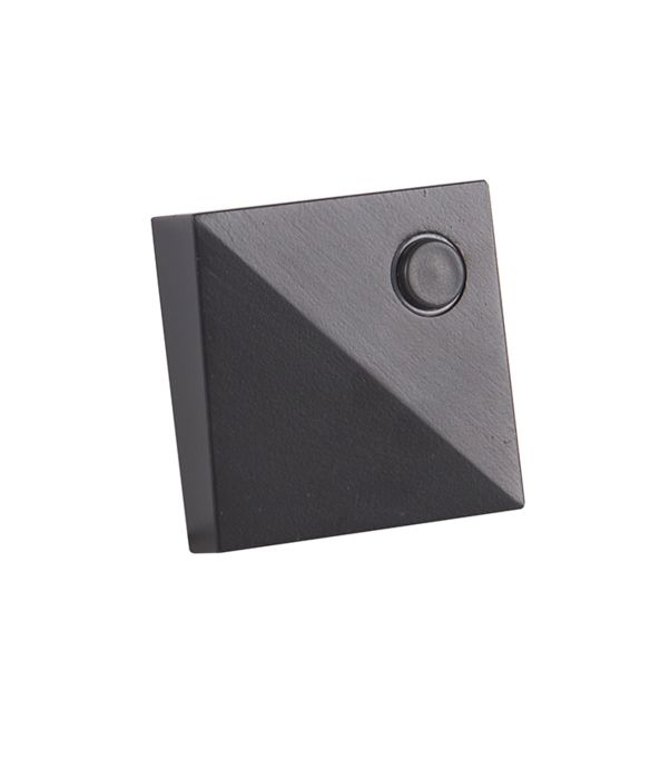 Surface Mount LED Lighted Push Button in Flat Black Doorbell Button Craftmade