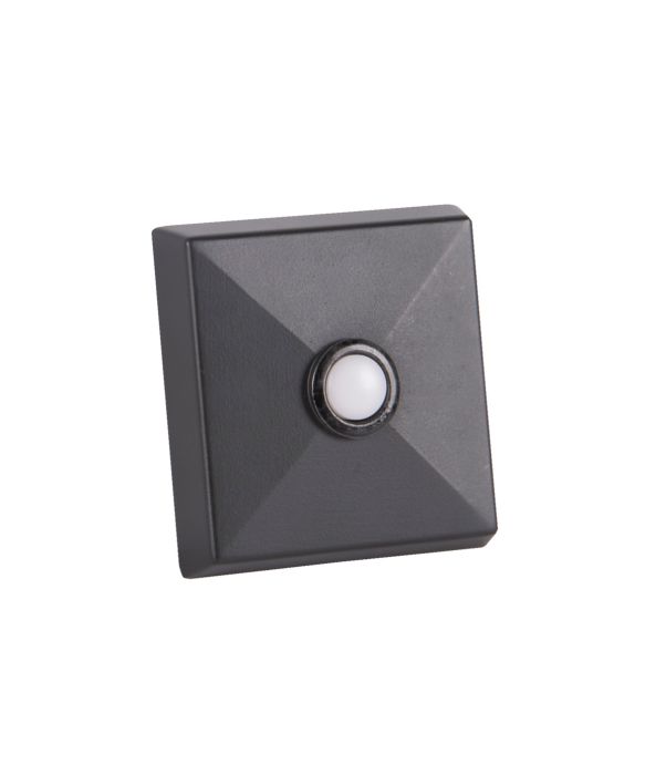 Surface Mount LED Lighted Push Button in Black Doorbell Button Craftmade