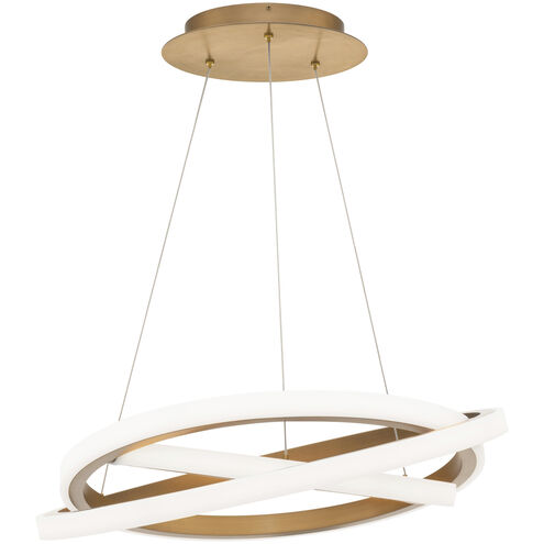 Veloce 1 Light 26 inch Aged Brass Pendant Ceiling Light