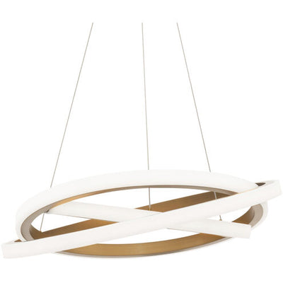 Veloce 1 Light 26 inch Aged Brass Pendant Ceiling Light