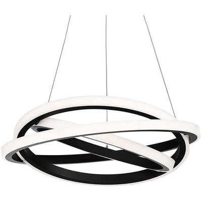 Veloce LED Black Chandelier Ceiling Light 26in Chandelier Modern Forms