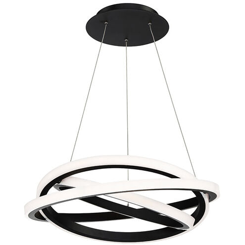 Veloce LED Black Chandelier Ceiling Light 26in Chandelier Modern Forms