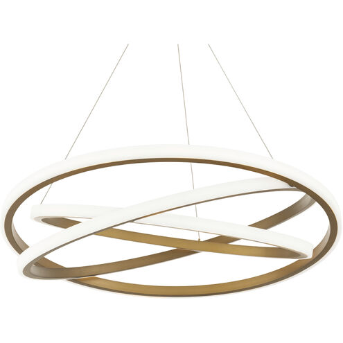 Veloce 1 Light 38 inch Aged Brass Pendant Ceiling Light