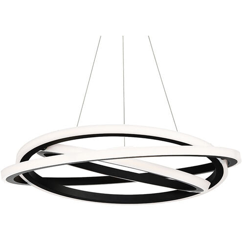 Veloce LED Black Chandelier Ceiling Light 38in Chandelier Modern Forms