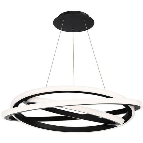 Veloce LED Black Chandelier Ceiling Light 38in Chandelier Modern Forms