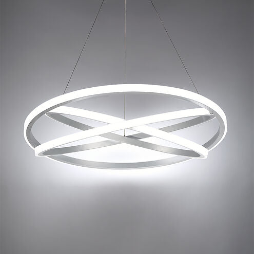 Veloce LED 38 inch Titanium Chandelier Ceiling Light 38in Chandelier Modern Forms