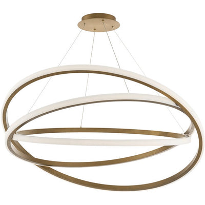 Veloce 1 Light 48 inch Aged Brass Pendant Ceiling Light