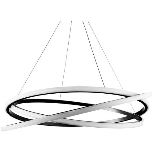 Veloce LED Black Chandelier Ceiling Light 48in