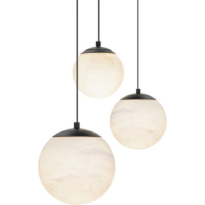 Pisces 3 Light 12 inch Black Pendant Ceiling Light Pendant Modern Forms