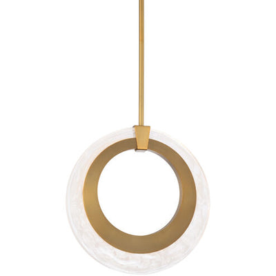 Serenity 1 Light 1 inch Aged Brass Mini Pendant Ceiling Light