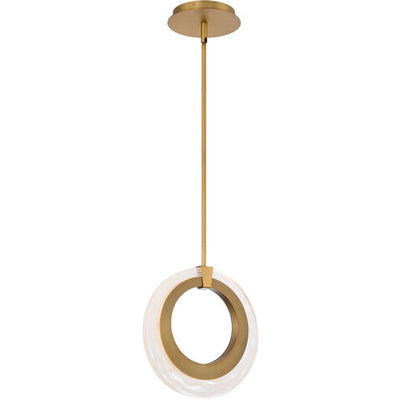 Serenity 1 Light 1 inch Aged Brass Mini Pendant Ceiling Light