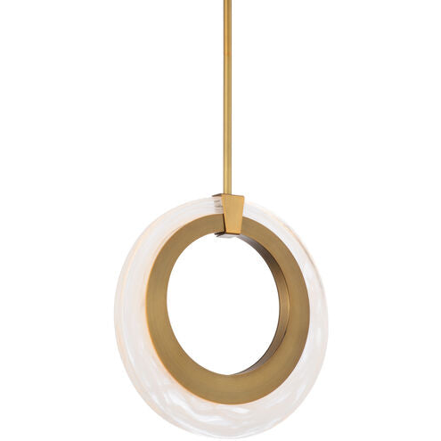 Serenity 1 Light 1 inch Aged Brass Mini Pendant Ceiling Light