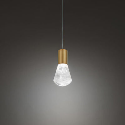 Plum Mini Pendant Ceiling Light LED 15 inch Aged Brass Pendant Modern Forms