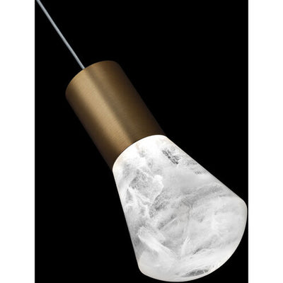 Plum Mini Pendant Ceiling Light LED 15 inch Aged Brass Pendant Modern Forms