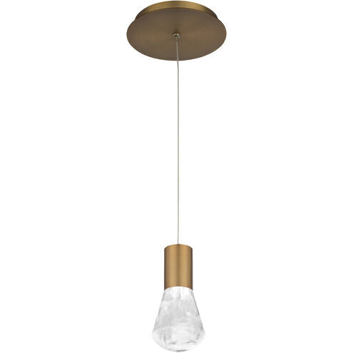 Plum Mini Pendant Ceiling Light LED 15 inch Aged Brass Pendant Modern Forms
