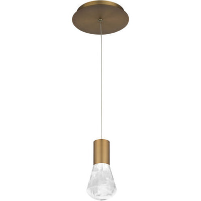 Plum Mini Pendant Ceiling Light LED 15 inch Aged Brass Pendant Modern Forms