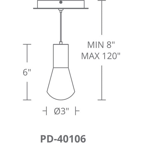 Plum Mini Pendant Ceiling Light LED 15 inch Aged Brass Pendant Modern Forms