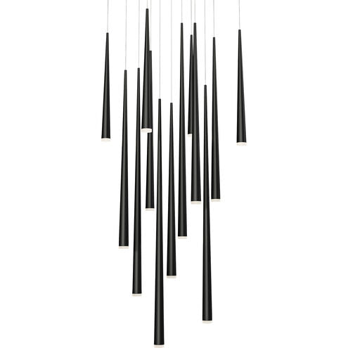 Cascade Multi-Light Pendant Ceiling Light 13 Light 20 inch Black Pendant Modern Forms