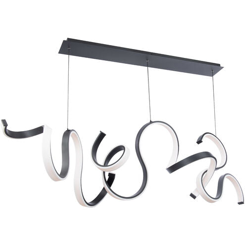 Tempest 1 Light 13 inch Black Pendant Ceiling Light Linear Modern Forms