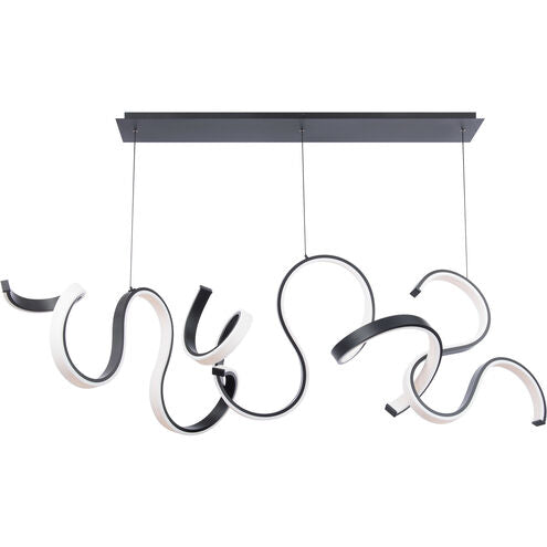 Tempest 1 Light 13 inch Black Pendant Ceiling Light Linear Modern Forms