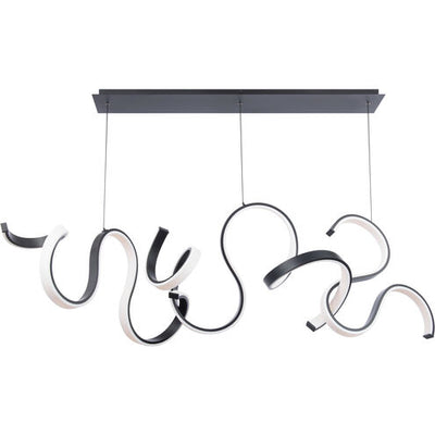 Tempest 1 Light 13 inch Black Pendant Ceiling Light Linear Modern Forms
