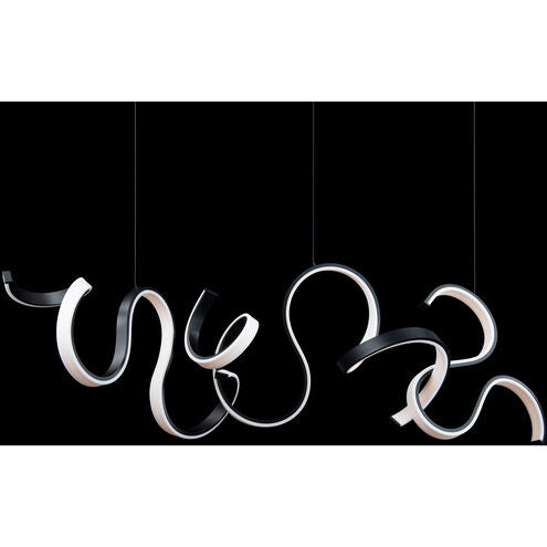 Tempest 1 Light 13 inch Black Pendant Ceiling Light Linear Modern Forms