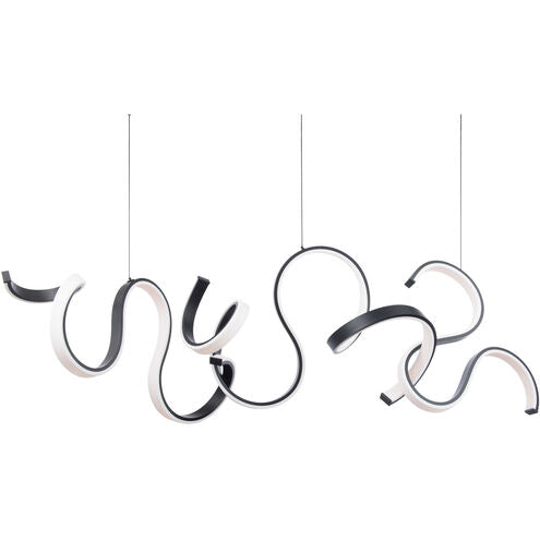 Tempest 1 Light 13 inch Black Pendant Ceiling Light Linear Modern Forms