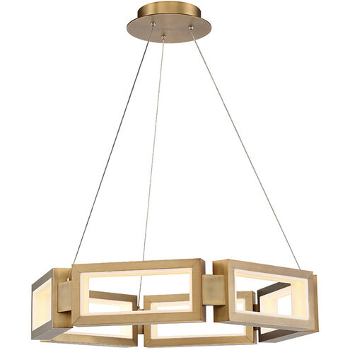 Mies LED 26 inch Aged Brass Chandelier Ceiling Light 29in Chandelier Modern Forms