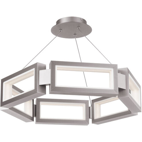 Mies 6 Light 24 inch Brushed Nickel Chandelier Ceiling Light Chandelier Modern Forms