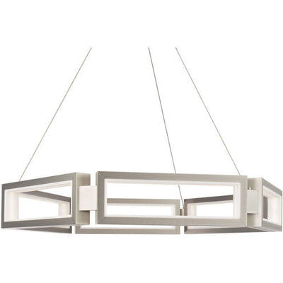 Mies 6 Light 36 inch Brushed Nickel Chandelier Ceiling Light Chandelier Modern Forms